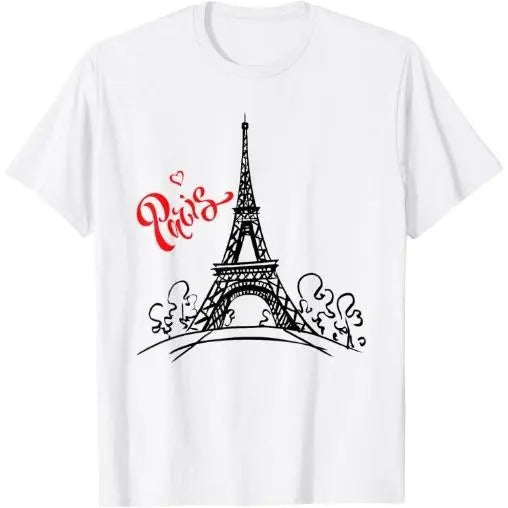 Men's Women's Kids Paris France Eiffel Tower Graphic Design T-Shirt Made in USA Hoodie, Sweatshirt | WearSparks.com