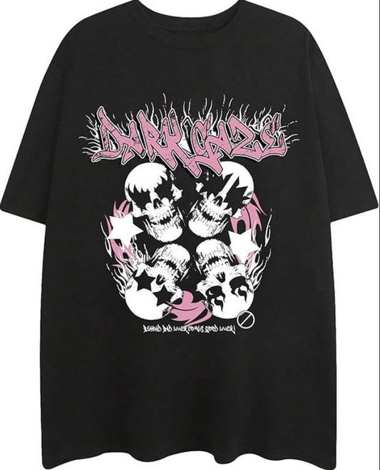 Men's Y2k Graphic Tees Letter Skull Short Sleeve Gothic T Shirt Tops Hoodie, Sweatshirt | WearSparks.com