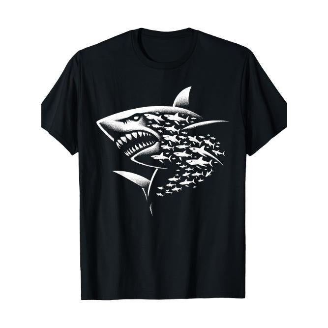 Men's crew neck T-shirt, Shark Lover Marine Bioscience Shark T-shirt, Men's T-shirt Made in USA Hoodie, Sweatshirt