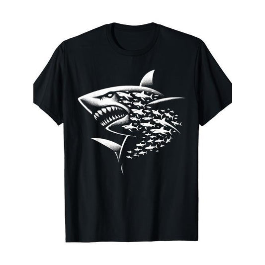 Men's crew neck T-shirt, Shark Lover Marine Bioscience Shark T-shirt, Men's T-shirt Made in USA Hoodie, Sweatshirt