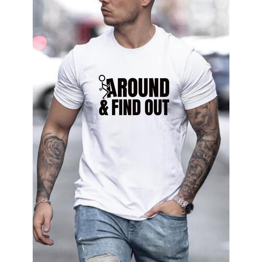Men's round neck short sleeve, simple style T-shirt Fashion conventional fitted T-shirt, casual and comfortable top...