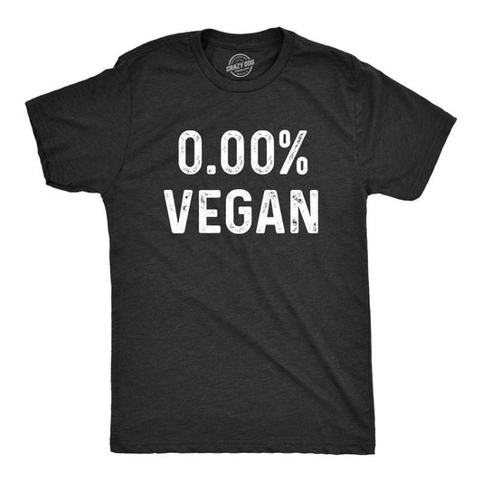 Mens 0% Vegan T Shirt Funny Cooking Meat Eater Tee Mens Funny T Shirts Cool Tees Soft Stylish Casual Menswear Funny Food...