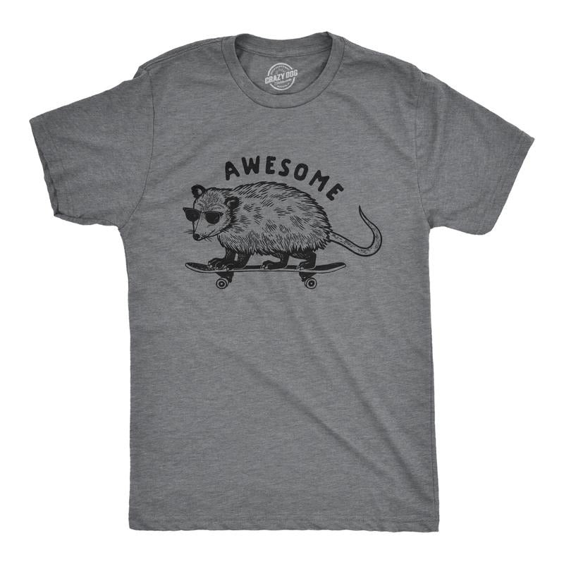 Mens Awesome Possum T shirt Funny Cool 90s Retro Animal Lover Graphic Tee Mens Funny T Shirts Cool Tees Soft Stylish...