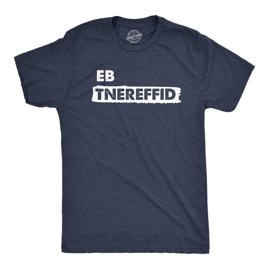 Mens Be Different Backwards T Shirt Funny Reverse Spelling Unique Special Tee For Guys Mens Funny T Shirts Cool Tees Soft...