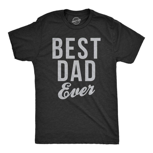Mens Best Dad Ever Script Funny T shirts for Dads Hilarious Novelty Shirts Gift Idea Mens Funny T Shirts Cool Tees Soft...