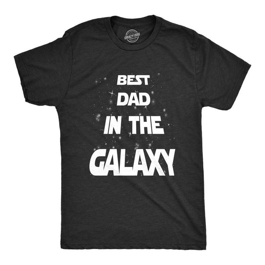 Mens Best Dad In The Galaxy T Shirt Funny SciFi Movie Fathers Day Tee for Guys Mens Funny T Shirts Cool Tees Soft Stylish...