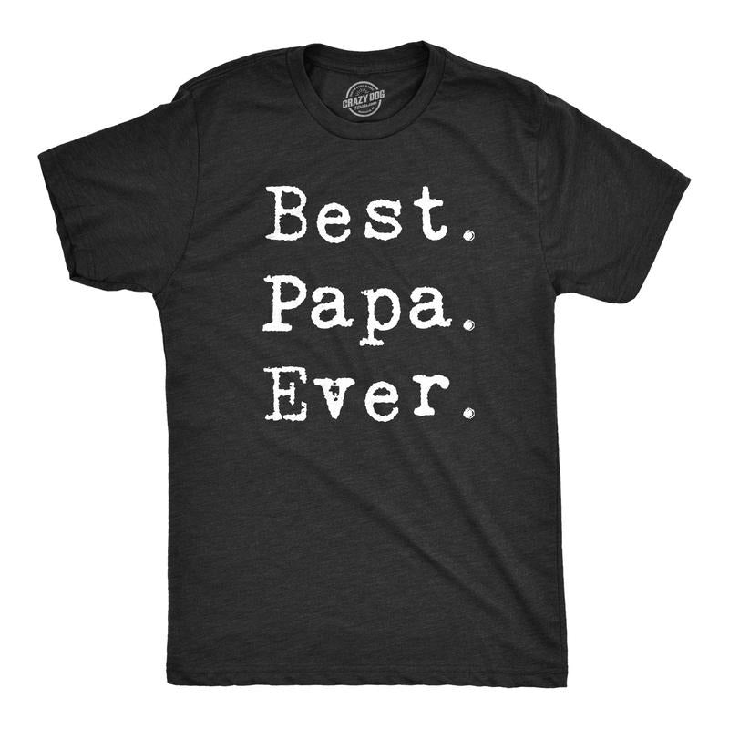 Mens Best Papa Ever T Shirt Funny Gift for Dad or Grandpa Fathers Day Tee Mens Funny T Shirts Cool Tees Soft Stylish...