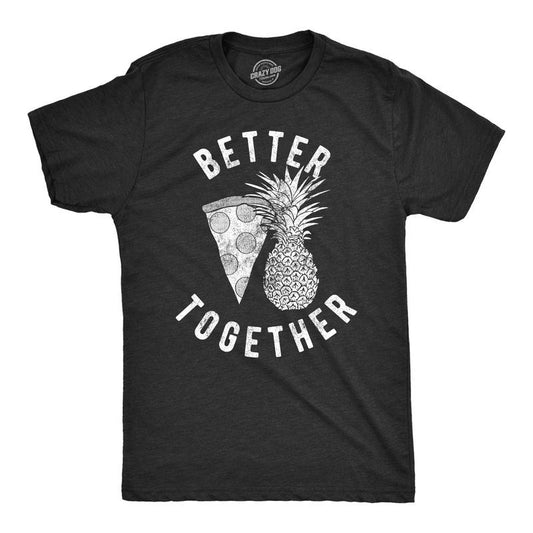 Mens Better Together T Shirt Funny Pineapple Hawaiian Pizza Tee Mens Funny T Shirts Cool Tees Soft Stylish Casual...