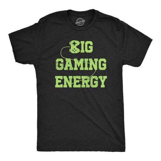 Mens Big Gaming Energy T Shirt Funny Gamer Controller Vibes Tee For Guys Mens Funny T Shirts Cool Tees Soft Stylish...