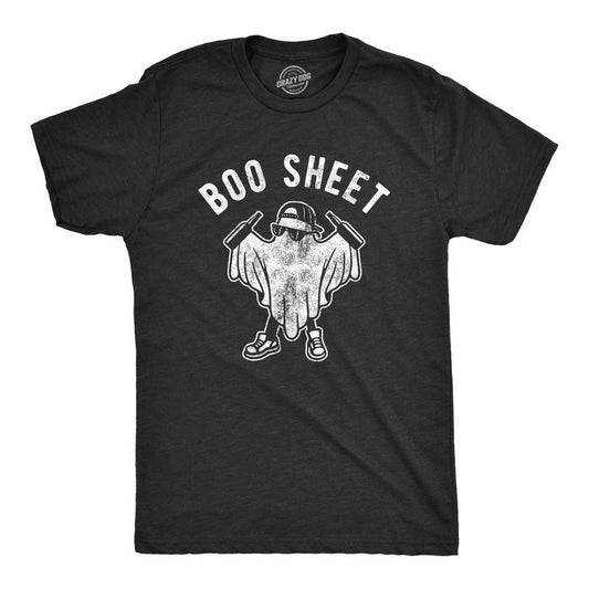 Mens Boo Sheet T Shirt Funny Halloween Party Ghost Costume Beer Sarcastic Tee Mens Funny T Shirts Cool Tees Soft Stylish...