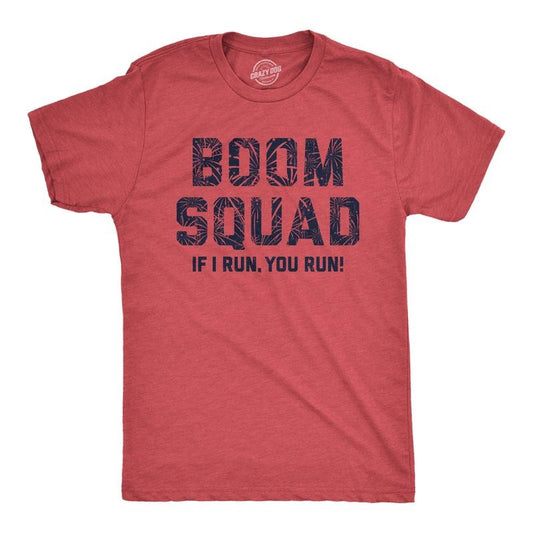 Mens Boom Squad T Shirt Funny Sarcastic Fourth Of July Fireworks Tee For Guys Mens Funny T Shirts Cool Tees Soft Stylish...