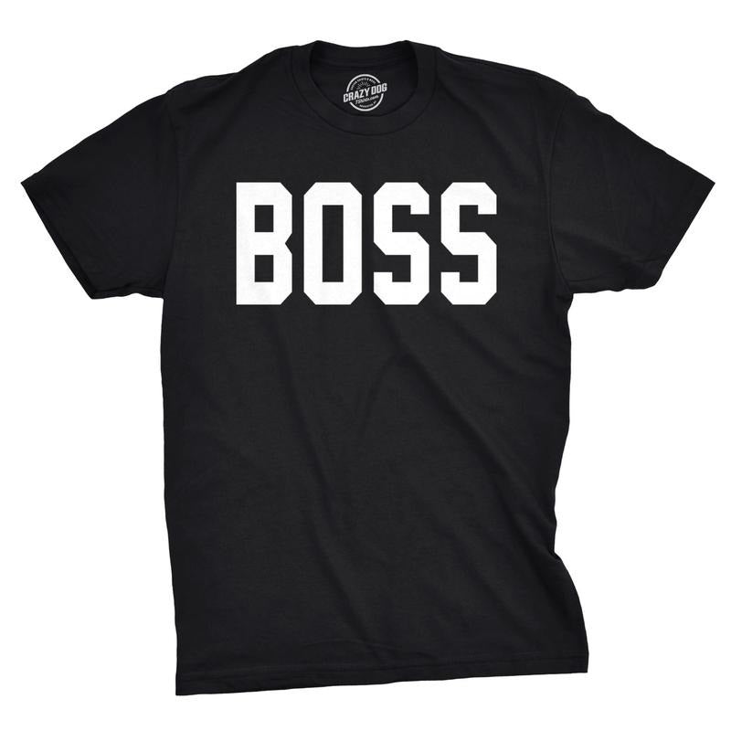 Mens Boss Shirt Funny T shirts for Dads Hilarious Matching Tees for Family T shirt Mens Funny T Shirts Cool Tees Soft...