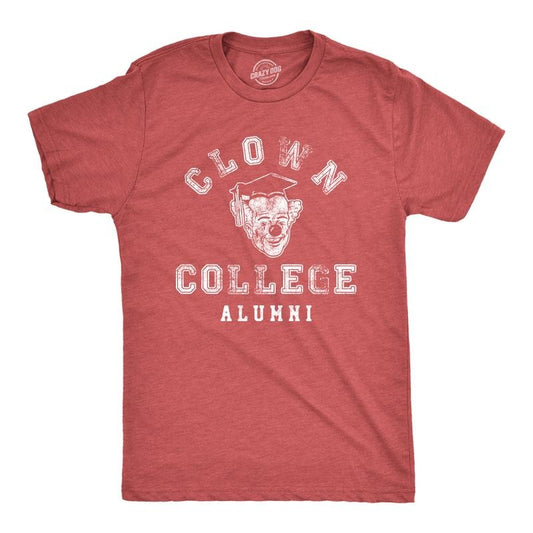 Mens Clown College Alumni T Shirt Funny Sarcastic Graduate Cap Tee For Guys Mens Funny T Shirts Cool Tees Soft Stylish...
