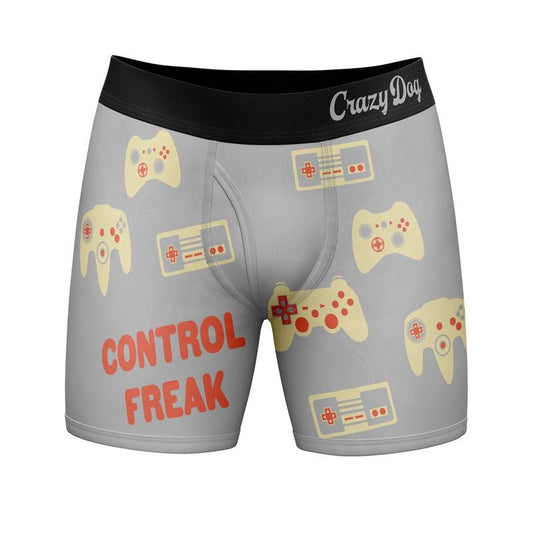 Mens Control Freak Boxer Briefs Funny Video Game Gamer Gift Graphic Novelty Underwear Funny Graphic Boxers Dad Joke ...