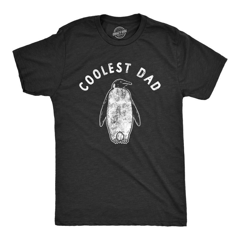 Mens Coolest Dad T Shirt Funny Sarcastic Chilly Penguin Tee For Guys Mens Funny T Shirts Cool Tees Soft Stylish Casual...