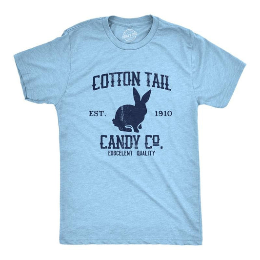 Mens Cotton Tail Candy Co T Shirt Funny Easter Sunday Chocolate Bunny Rabbit Tee For Guys Mens Funny T Shirts Cool Tees...