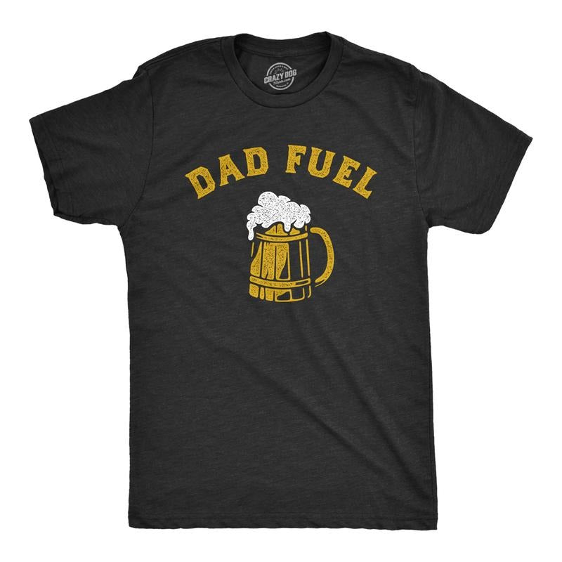 Mens Dad Fuel T Shirt Funny Father's Day Beer Drinking Pint Lager Ale Lover Tee for Guys Mens Funny T Shirts Cool Tees...