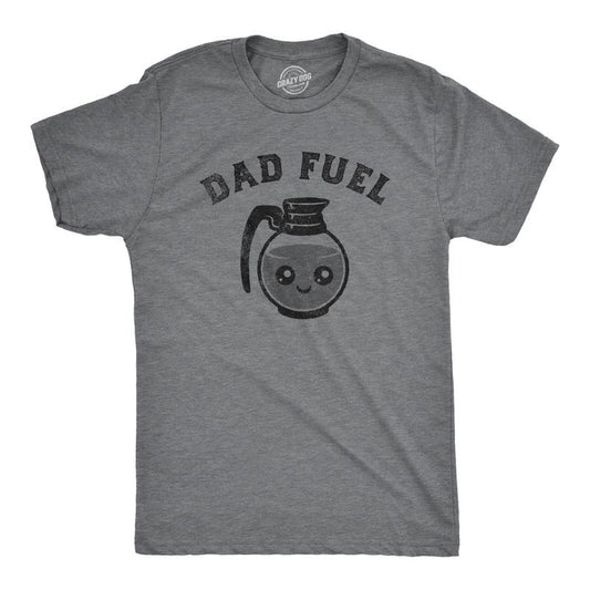 Mens Dad Fuel T Shirt Funny Fathers Day Gift Coffee Pot Caffeine Addict Joke Tee For Guys Mens Funny T Shirts Cool Tees...