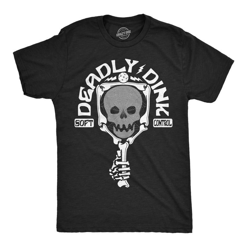 Mens Deadly Dink Pickleball T Shirt Funny Shirt Pickleball Tee for Guys Mens Funny T Shirts Cool Tees Soft Stylish Casual...