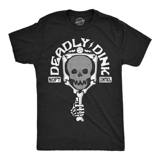 Mens Deadly Dink Pickleball T Shirt Funny Shirt Pickleball Tee for Guys Mens Funny T Shirts Cool Tees Soft Stylish Casual...