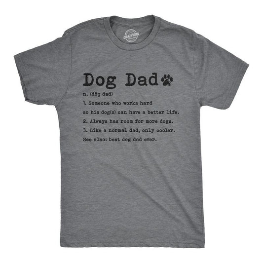 Mens Dog Dad Definition T Shirt Funny Fathers Day Pet Puppy Animal Lover Graphic Tee Mens Funny T Shirts Cool Tees Soft...