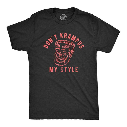 Mens Don't Krampus My Style T Shirt Funny Christmas Party Graphic Novelty Tee Mens Funny T Shirts Cool Tees Soft Stylish...