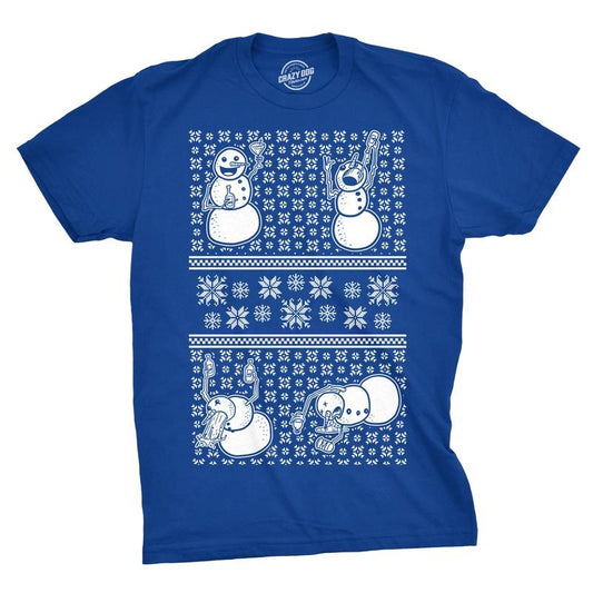 Mens Drunk Snowmen T shirt Ugly Christmas Sweater Holiday Sarcastic Gift Graphic Mens Funny T Shirts Cool Tees Soft...
