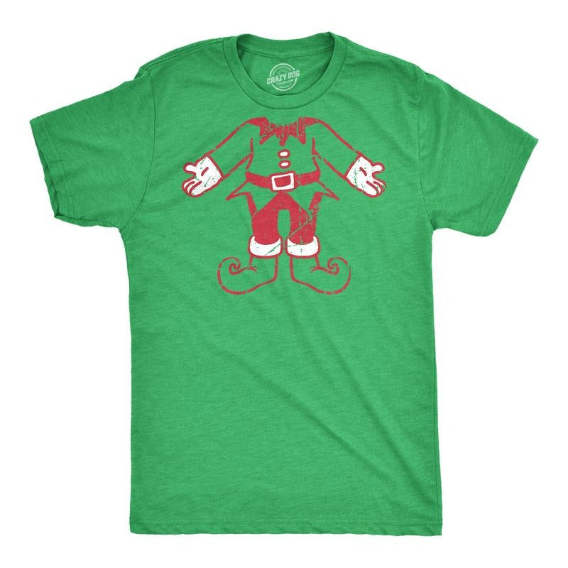 Mens Elf Body T Shirt Funny Cute Xmas Party Santas Helper Tee For Guys Mens Funny T Shirts Cool Tees Soft Stylish Casual...