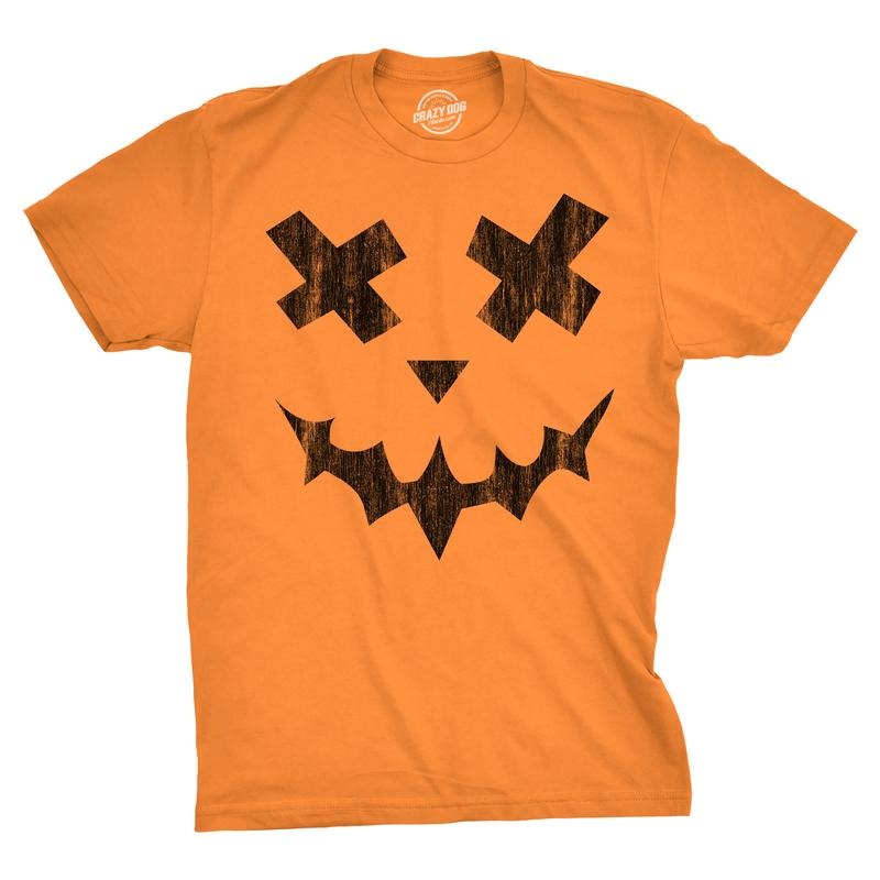 Mens Excellent Xavier Pumpkin T Shirt Funny Halloween Jack O Lantern Freaky Smile Tee For Guys Mens Funny T Shirts Cool...