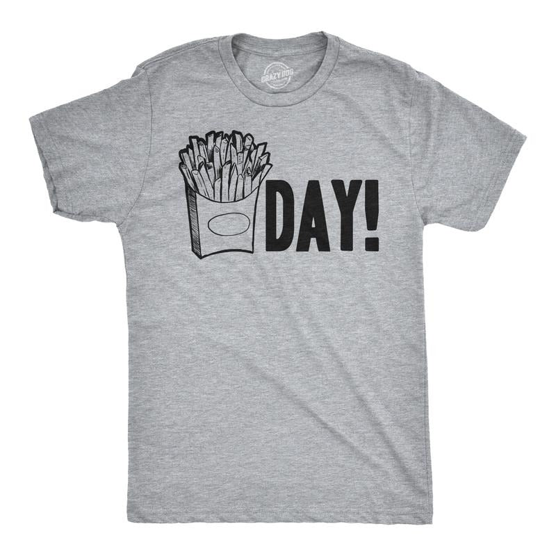 Mens Fry Day Friday T shirt Funny Fast Food French Fry Weekend TGIF Tee Mens Funny T Shirts Cool Tees Soft Stylish Casual...