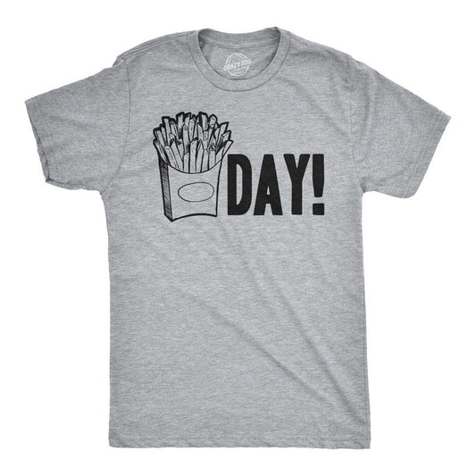 Mens Fry Day Friday T shirt Funny Fast Food French Fry Weekend TGIF Tee Mens Funny T Shirts Cool Tees Soft Stylish Casual...
