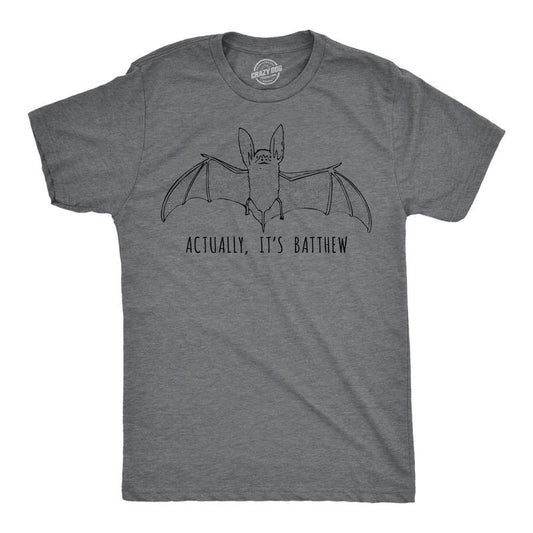 Mens Funny T Shirts Actually Its Batthew Sarcastic Bat Graphic Tee for Men Mens Funny T Shirts Cool Tees Soft Stylish...