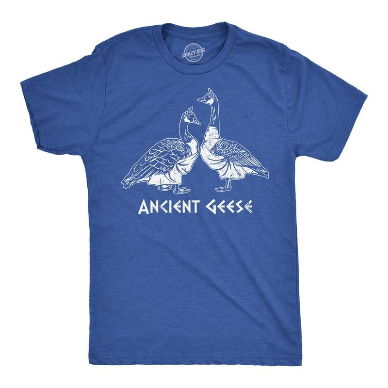 Mens Funny T Shirts Ancient Geese Sarcastic Goose Graphic Tee For Men Mens Funny T Shirts Cool Tees Soft Stylish Casual...