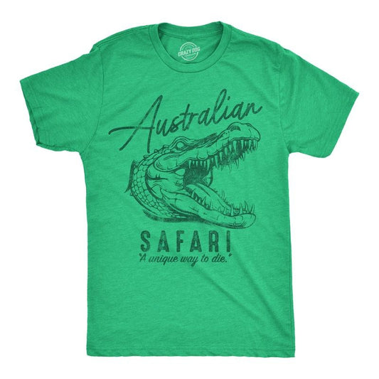 Mens Funny T Shirts Australian Safari Sarcastic Crocodile Graphic Novelty Tee For Men Mens Funny T Shirts Cool Tees Soft...
