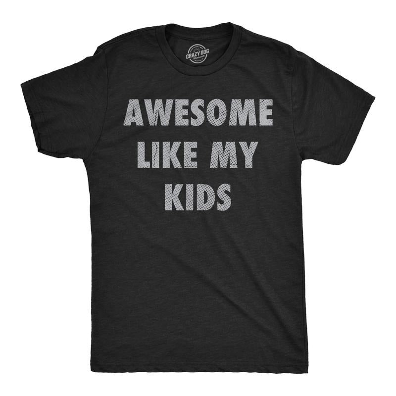 Mens Funny T Shirts Awesome Like My Kids Sarcastic Parent Graphic Tee for Men Mens Funny T Shirts Cool Tees Soft Stylish...