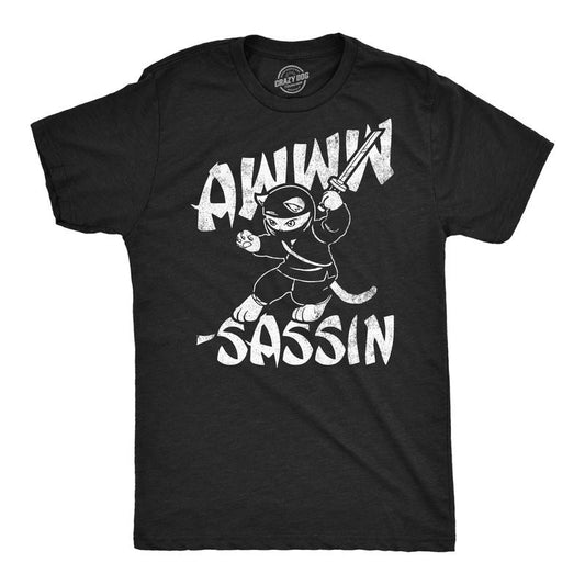 Mens Funny T Shirts Awww Sassin Sarcastic Kitten Graphic Novelty Tee For Men Mens Funny T Shirts Cool Tees Soft Stylish...