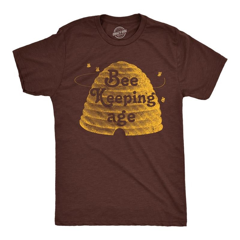 Mens Funny T Shirts Bee Keeping Age Sarcastic Novelty Graphic Tee For Men Mens Funny T Shirts Cool Tees Soft Stylish...