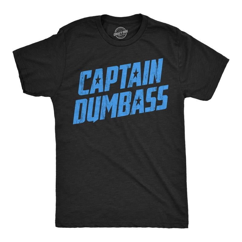 Mens Funny T Shirts Captain Dumbass Sarcastic Graphic Novelty Tee For Men Mens Funny T Shirts Cool Tees Soft Stylish...