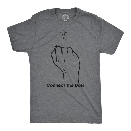 Mens Funny T Shirts Connect The Dots Sarcastic Middle Finger Graphic Novelty Tee for Men Mens Funny T Shirts Cool Tees...