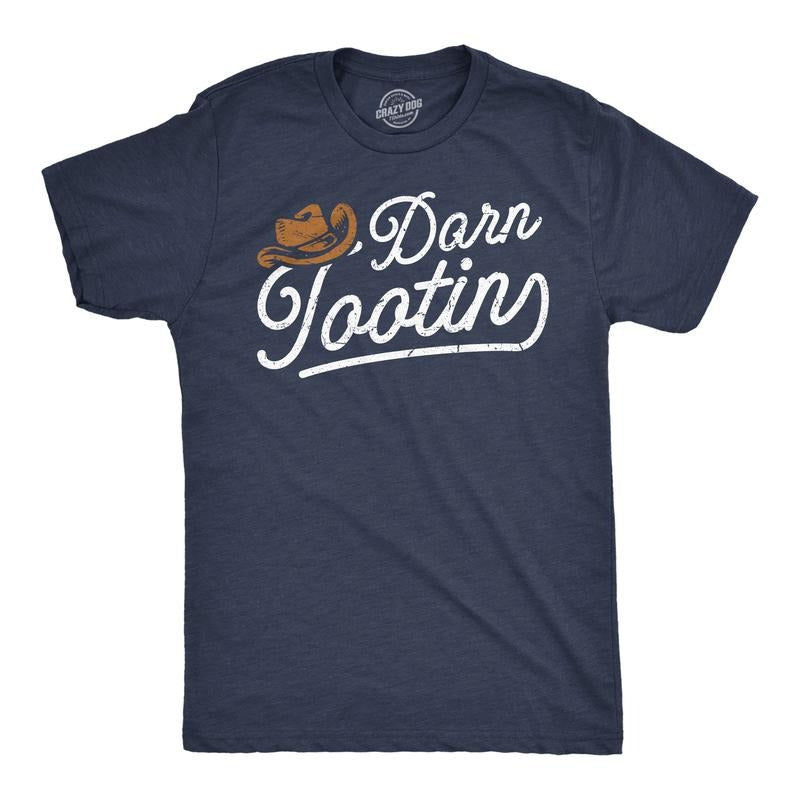 Mens Funny T Shirts Darn Tootin Sarcastic Western Graphic Novelty Tee For Men Mens Funny T Shirts Cool Tees Soft Stylish...