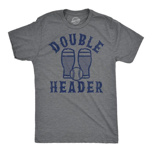 Mens Funny T Shirts Double Header Sarcastic Baseball Game Drinkng Tee For Men Mens Funny T Shirts Cool Tees Soft Stylish...
