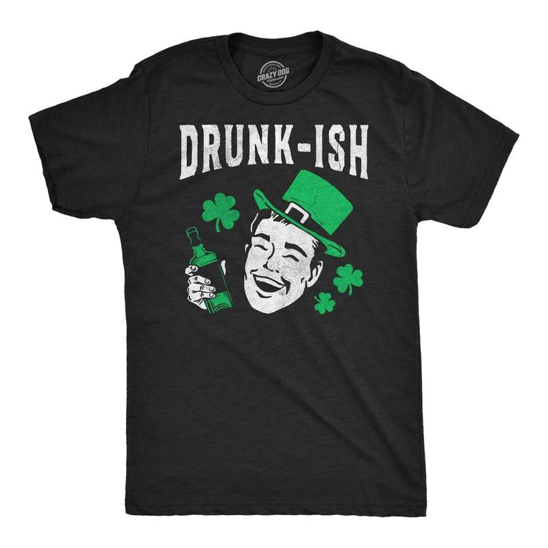 Mens Funny T Shirts Drunkish Sarcastic St Patricks Day Novelty Drinking Tee For Men Mens Funny T Shirts Cool Tees Soft...