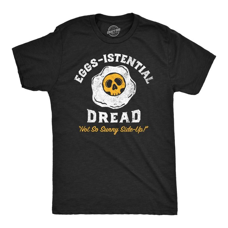 Mens Funny T Shirts Eggs Istential Dread Sarcastic Food Graphic Novelty Tee For Men Mens Funny T Shirts Cool Tees Soft...