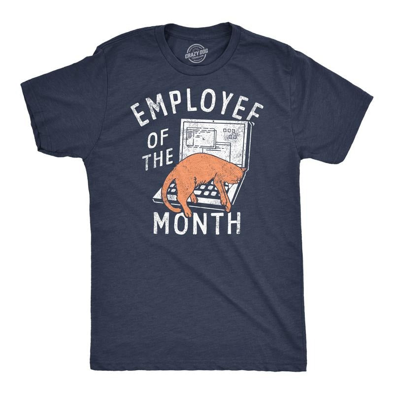 Mens Funny T Shirts Employee Of The Month Sarcastic Office Tee For Men Mens Funny T Shirts Cool Tees Soft Stylish Casual...