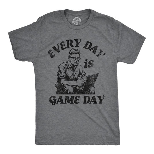 Mens Funny T Shirts Every Day Is Game Day Sarcastic Graphic Novelty Tee For Men Mens Funny T Shirts Cool Tees Soft...