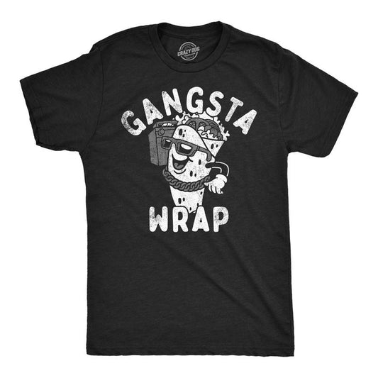 Mens Funny T Shirts Gangsta Wrap Sarcastic Food Graphic Tee For Men Mens Funny T Shirts Cool Tees Soft Stylish Casual...