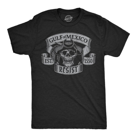 Mens Funny T Shirts Gulf Of Mexico Resist Sarcastic Political Graphic Novelty Tee For Men Mens Funny T Shirts Cool Tees...