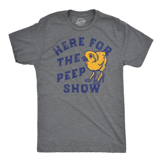 Mens Funny T Shirts Here For The Peep Show Sarcastic Graphic Tee For Men Mens Funny T Shirts Cool Tees Soft Stylish...