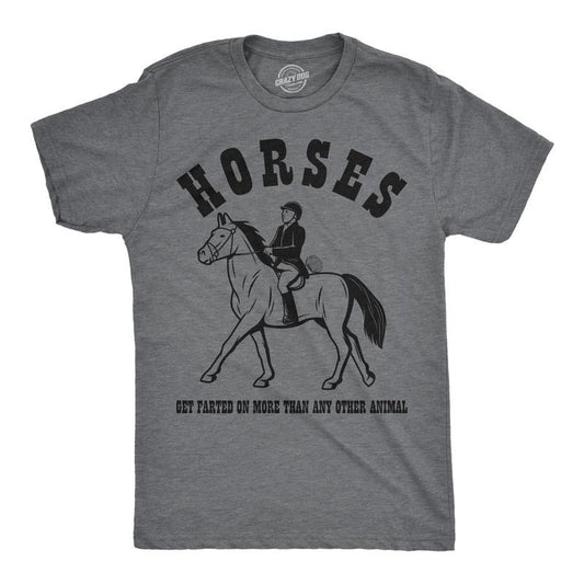 Mens Funny T Shirts Horses Get Farted On More Than Any Animal Sarcastic Graphic Novelty Tee For Men Mens Funny T Shirts...