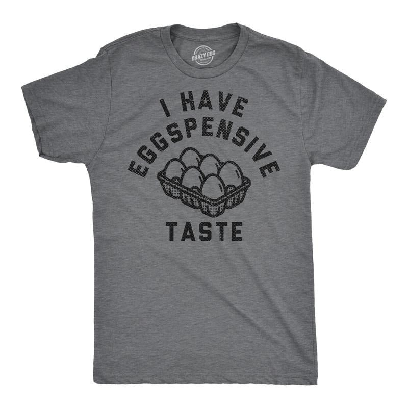 Mens Funny T Shirts I Have Eggspensive Tastes Sarcastic Egg Graphic Novelty Tee For Men Mens Funny T Shirts Cool Tees...